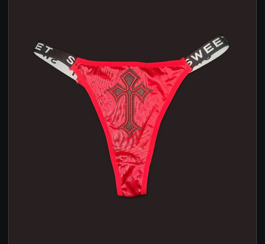 The Sweet Magical Flower - Red / White / Black Ritual Activated Thong