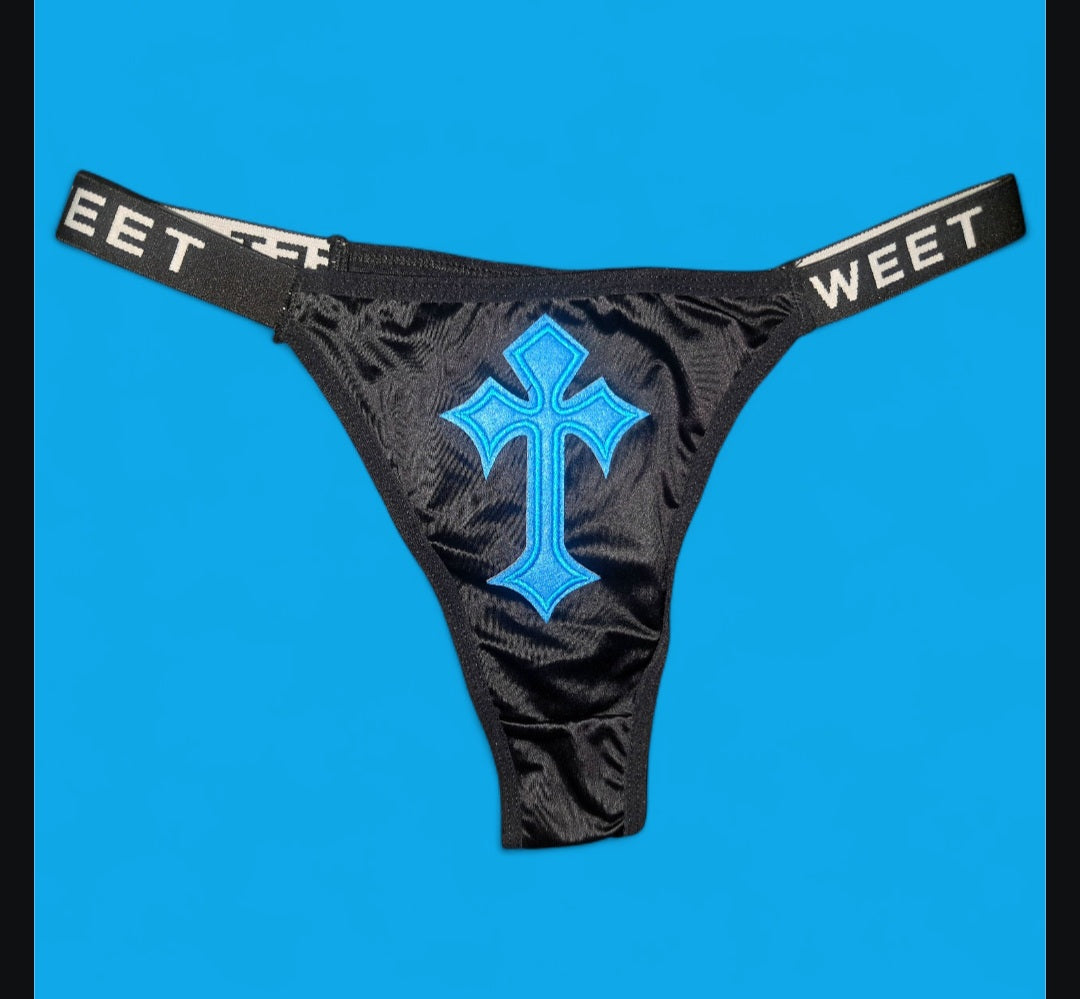 The Sweet Magical Flower - Black / Blue Ritual Activated Thong
