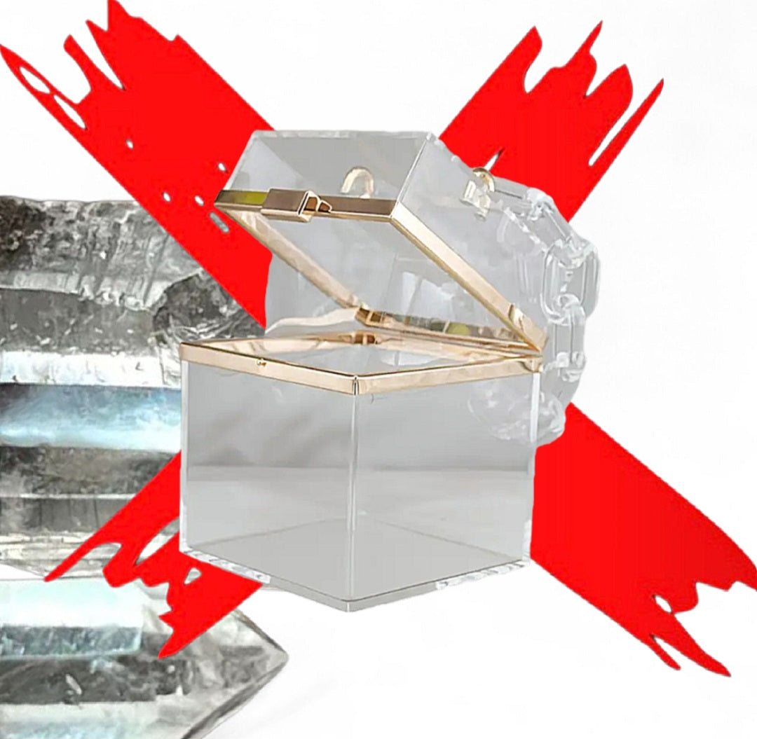 Untouchable Energy Shifter - Manifesting / Protection / Energy Cleanser - Clear & Gold Ritual Activated & Blessed Purse / Anything Bag / Box