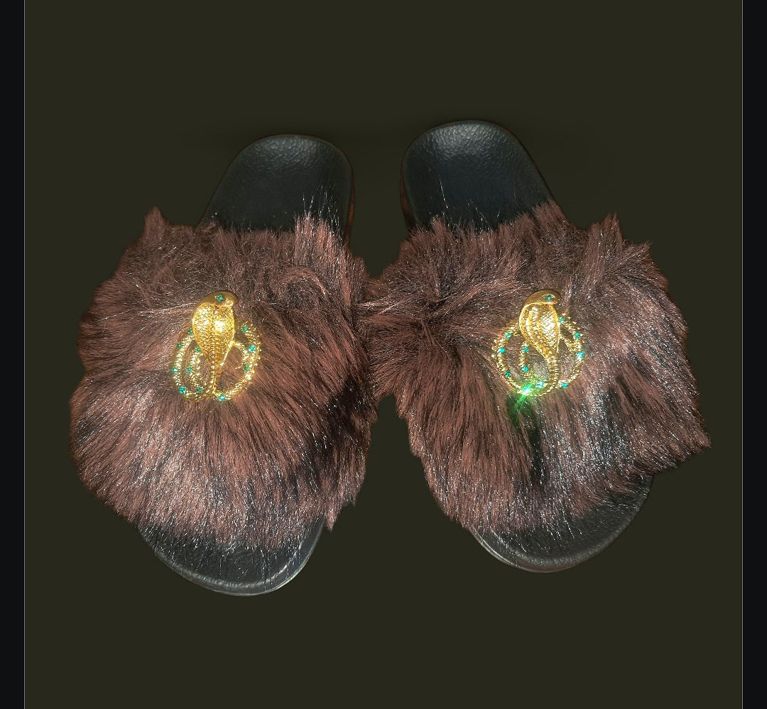 Every Step Counts - Mocha Bear Brown/Black Ritual Manifesting & Protection Activated & Blessed Slides