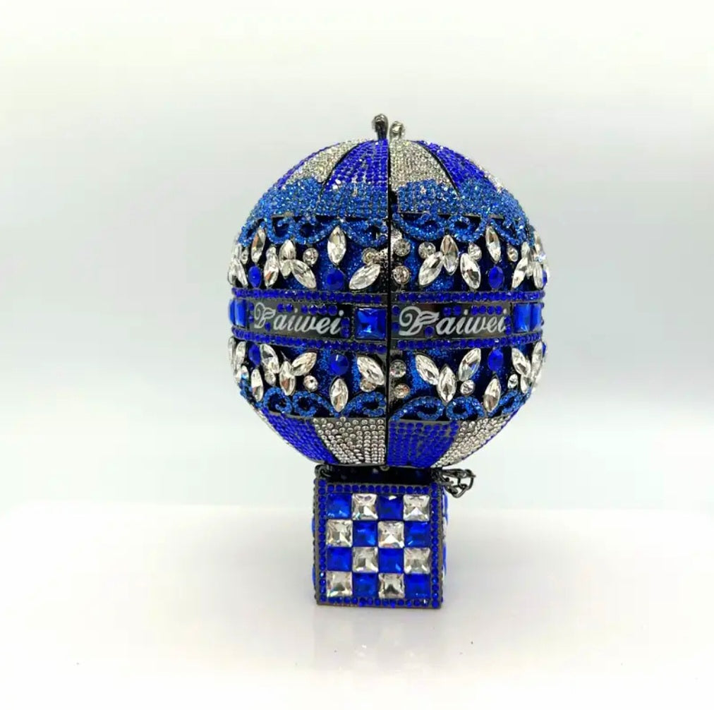 The Sky Isnt The Limit - Magnetic Abundance & Luck Transmuter - Dark Blue / Sliver / White Ritual Activated & Blessed Hot Air Ballon Purse