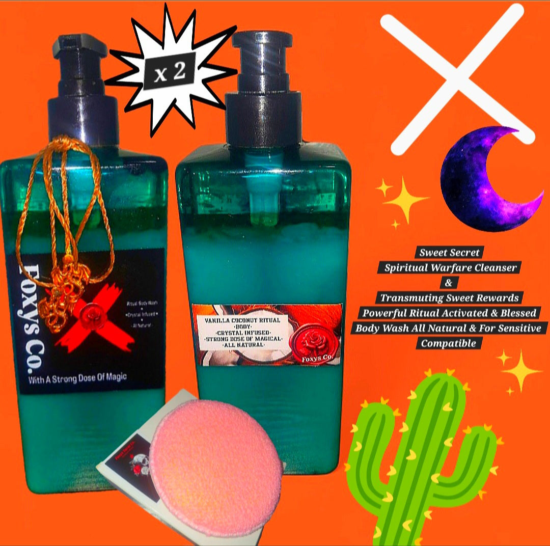 Sweet Secret - Spiritual Warfare & Transmuting Amplifier - Sweet Coconut Vanilla - Powerful Ritual Infused All Natural Body Wash