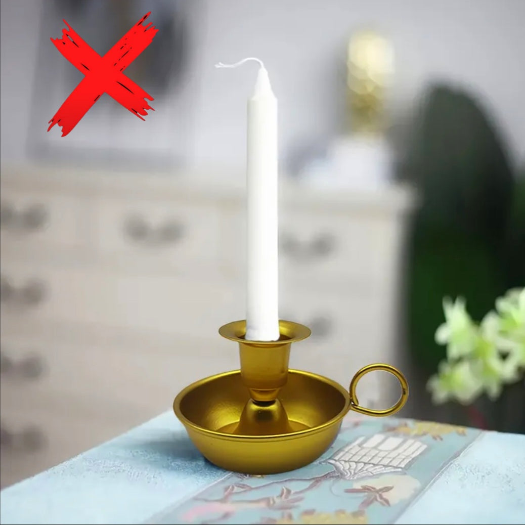 Road & Energy Opener Of My Space / Energy Shifting & Cleansing Guide - Gold Ritual Activated & Blessed Candle Holder