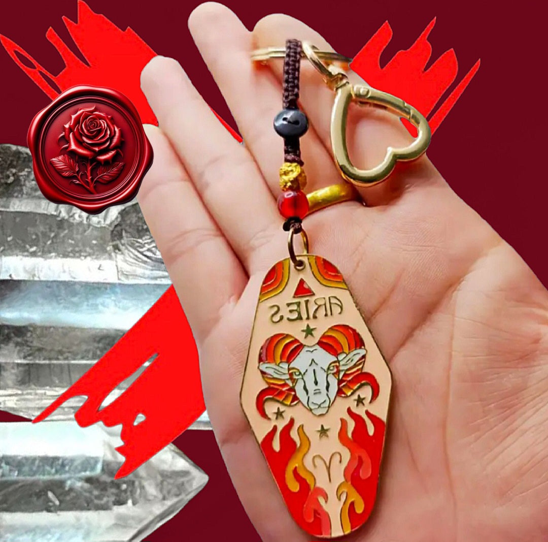 Aries Protection & Transmuting Keychain - Home, Vechile, Kids, Travels - Ritual Activated & Blessed