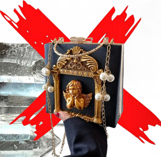 Guardian Angel Of Luck & Protection - Black / White / Gold Ritual Activated & Blessed Purse