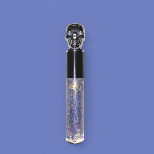 Moon Magic Ritual Sliver Skull Lip Gloss w/Gold Balls At Bottom