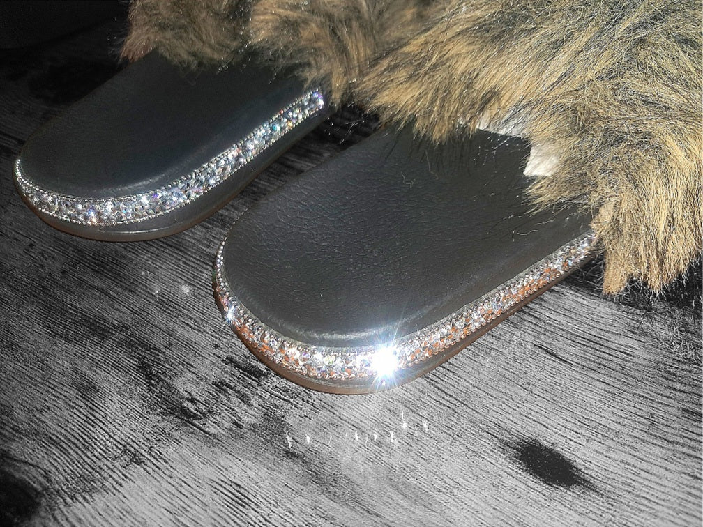 Every Step Counts - Wolf Black/Tan Ritual Manifesting & Protection Activated & Blessed Slides