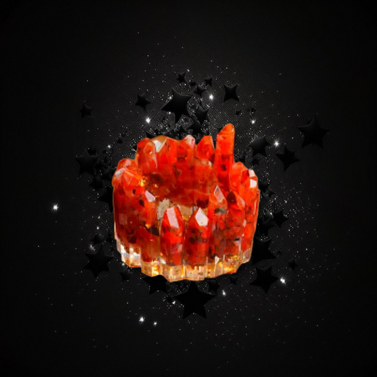 Energetic Golden Red Agate Antenna To Send Intentions Into The Universe - Ritual Activated & Blessed