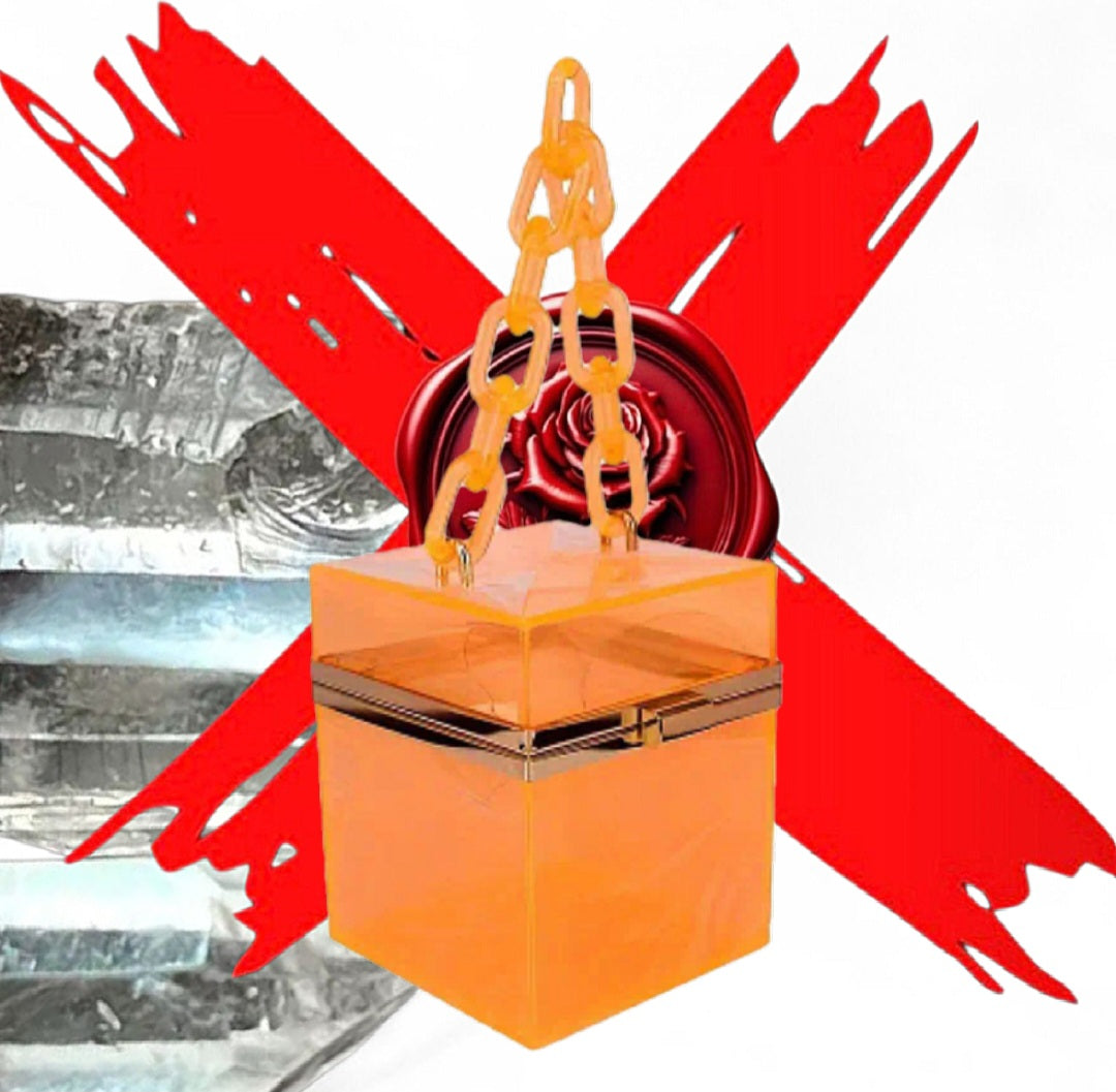 Untouchable Energy Shifter - Manifesting / Protection / Energy Cleanser - Orange & Gold Ritual Activated & Blessed Purse / Anything Bag / Box