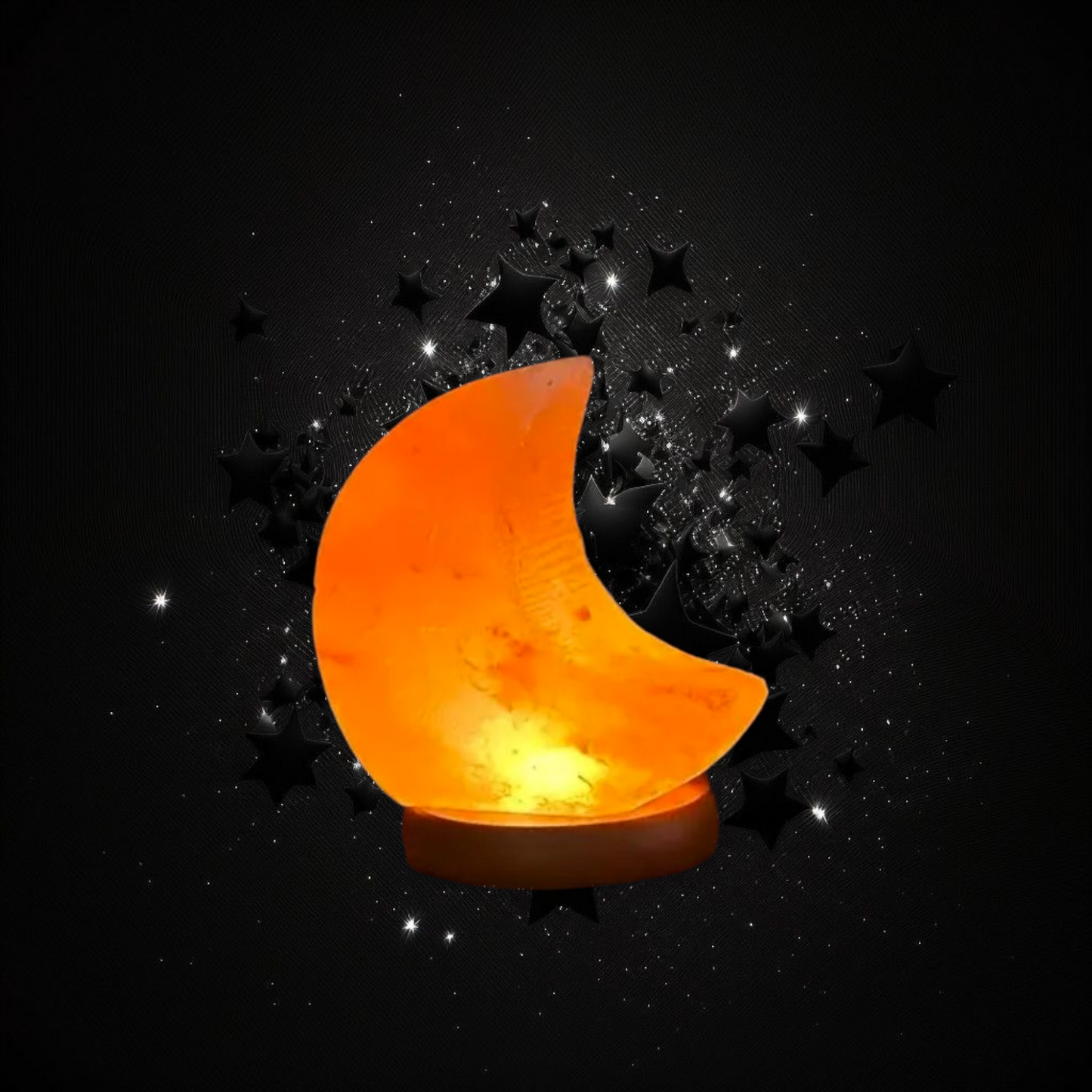 Citrine Transmuting Cresent Crystal Moon Ritual Lamp - Activated & Blessed