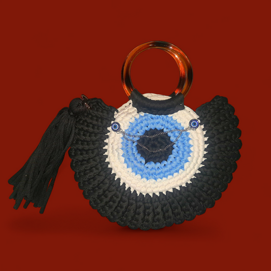 Phoenix Rising Transmuter & Shielding - Black Evil Eye Ritual Activated Purse