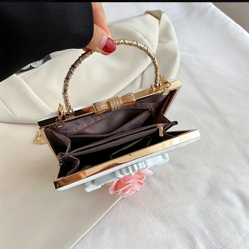 Angels Of Growth & Success & Protection - Pink / White / Gold Ritual Activated & Blessed Purse