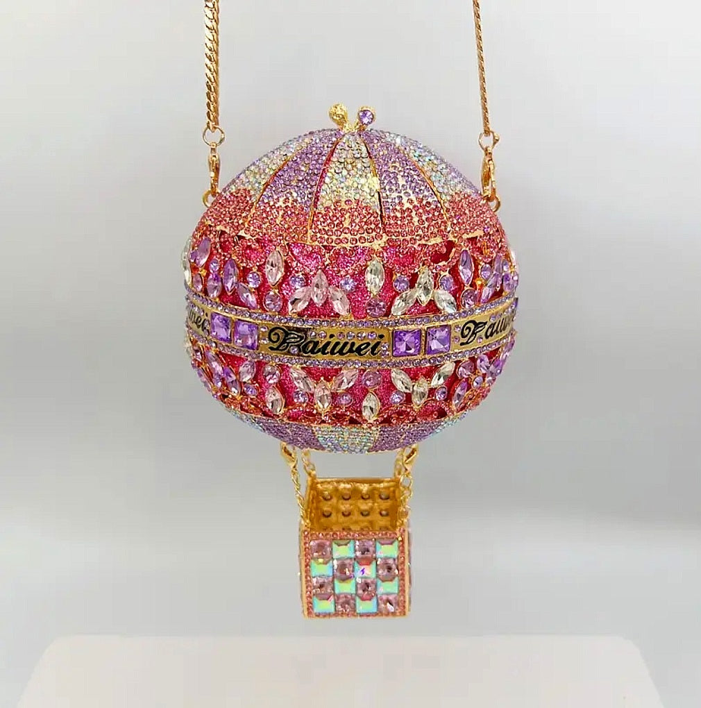 The Sky Isnt The Limit - Magnetic Abundance & Luck Transmuter - Pink / Light Purple / White Ritual Activated & Blessed Hot Air Ballon Purse