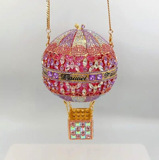 The Sky Isnt The Limit - Magnetic Abundance & Luck Transmuter - Pink / Light Purple / White Ritual Activated & Blessed Hot Air Ballon Purse