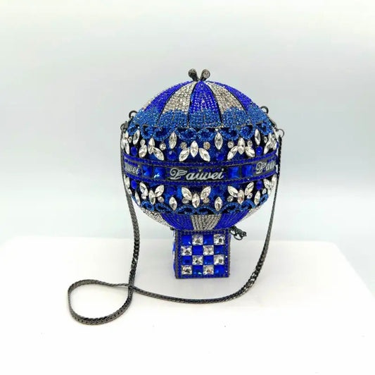 The Sky Isnt The Limit - Magnetic Abundance & Luck Transmuter - Dark Blue / Sliver / White Ritual Activated & Blessed Hot Air Ballon Purse