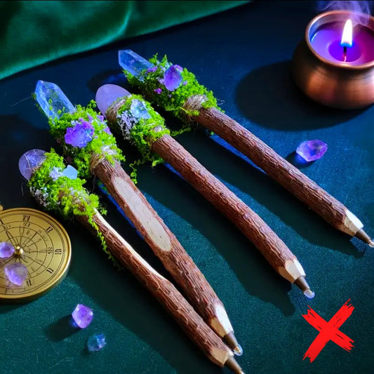 Achieveing The Game Plan - Protected Successful Manifestation Bringer - For Ritual Petitions & Prayers & Dream Boards - Ritual Activated & Blessed Amethyst Pen