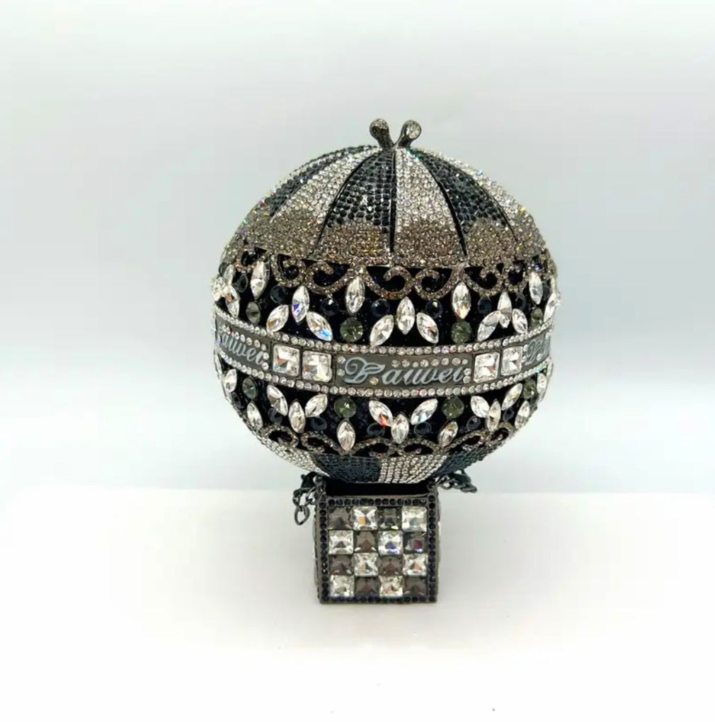 The Sky Isnt The Limit - Magnetic Abundance & Luck Transmuter - Grey / Black / White Ritual Activated & Blessed Hot Air Ballon Purse