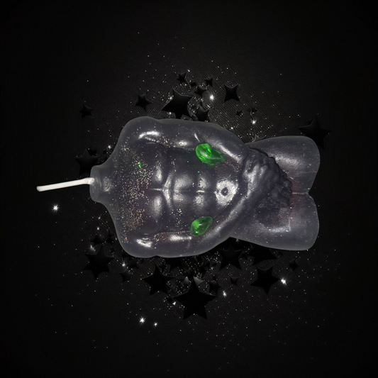 Stars Align For Me - Green Stone Filled Ritual Masculine Blessing & Abundance Wish Candle