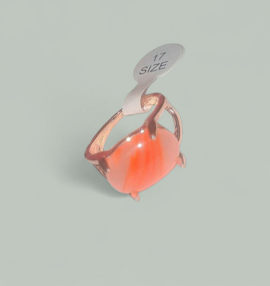 Orange Carnelian Crystal Ritual Ring