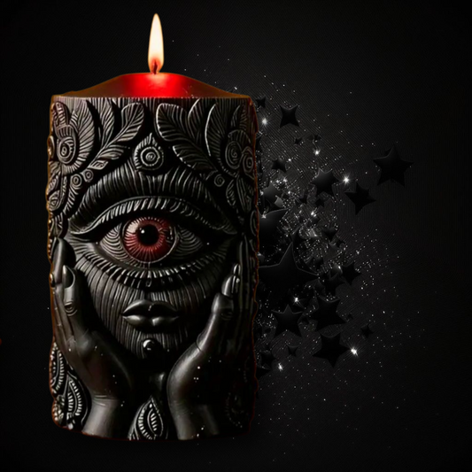 Red Amulet Of Protection & Absorption Of Darkness Ritual Black Candle Activated & Blessed