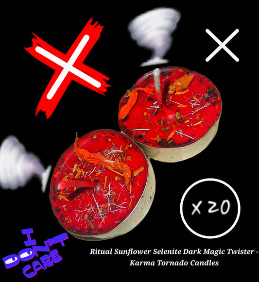 Dark Magic Twister- Energy Amplifier - Powerfully Enhanced Ritual 20 Tealight Candles