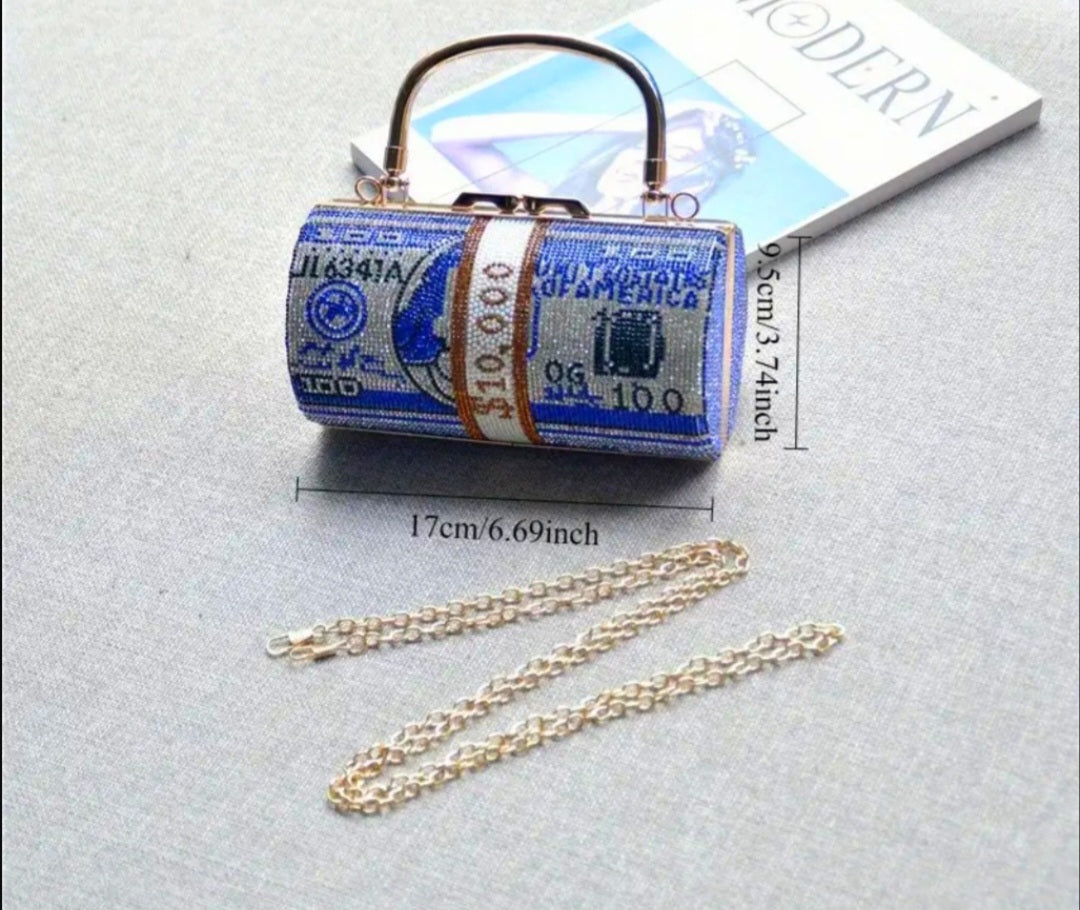 Money Comes To Me - Magnetic / Manifesting / Protection - Light Blue Ritual Activated & Blessed Purse