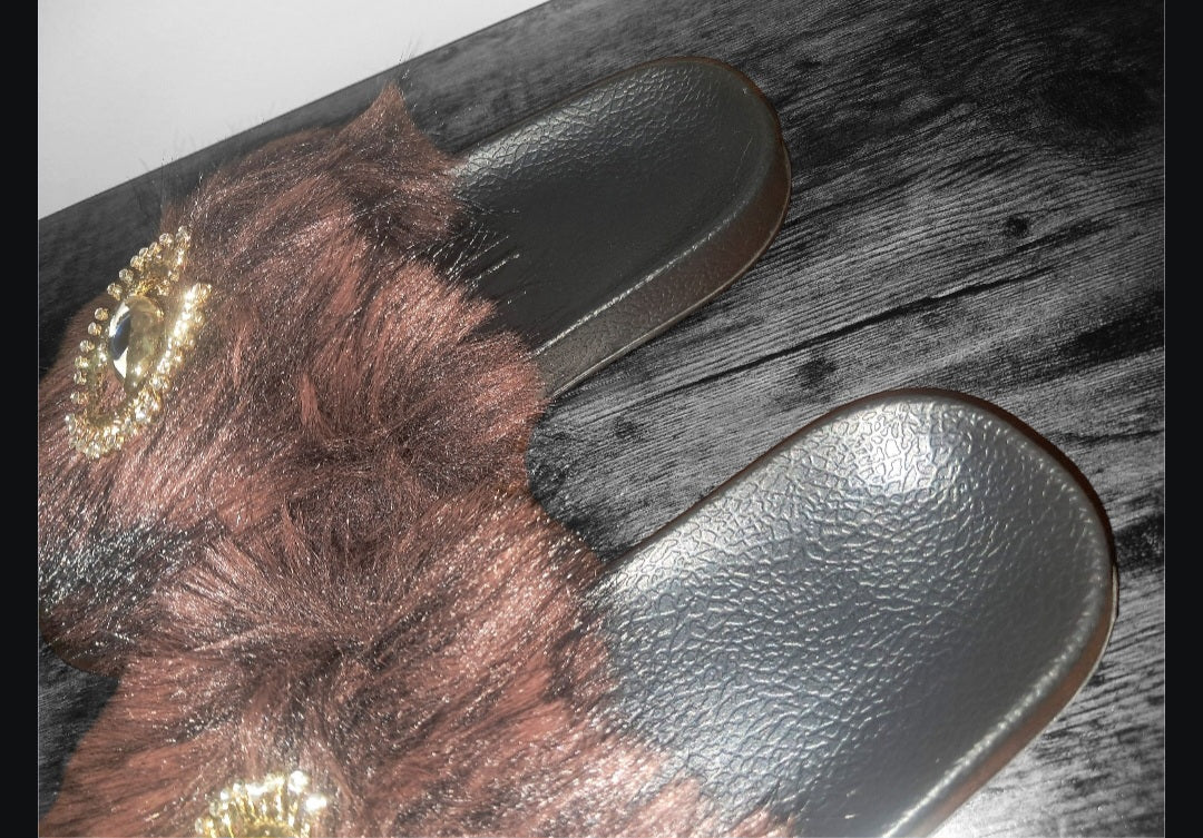 Every Step Counts - Mocha Bear Brown/Black Ritual Manifesting & Protection Activated & Blessed Slides