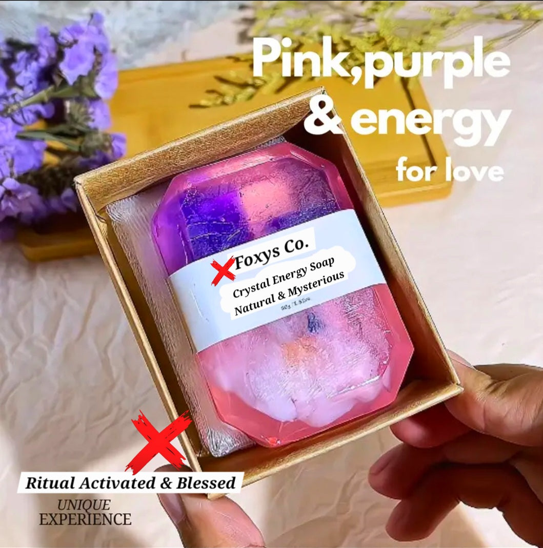 Amplifying Love Energy & Heart & Crown Chakra Energy - In Life / Connections & Manifestations - w/ Mystery Crystal Inside Ritual Bar Soap