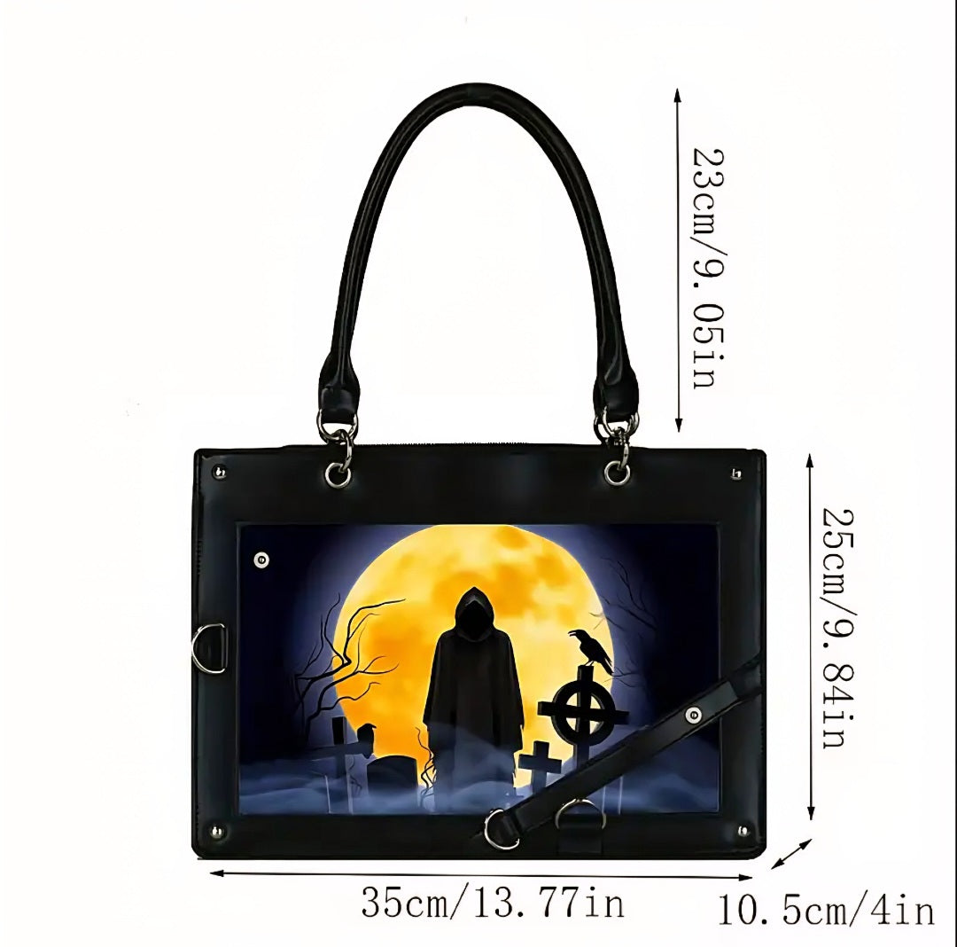 Transformation Goddess - Protection / Manifesting - Black / Purple Ritual Activated & Blessed Butterly & Moon Purse