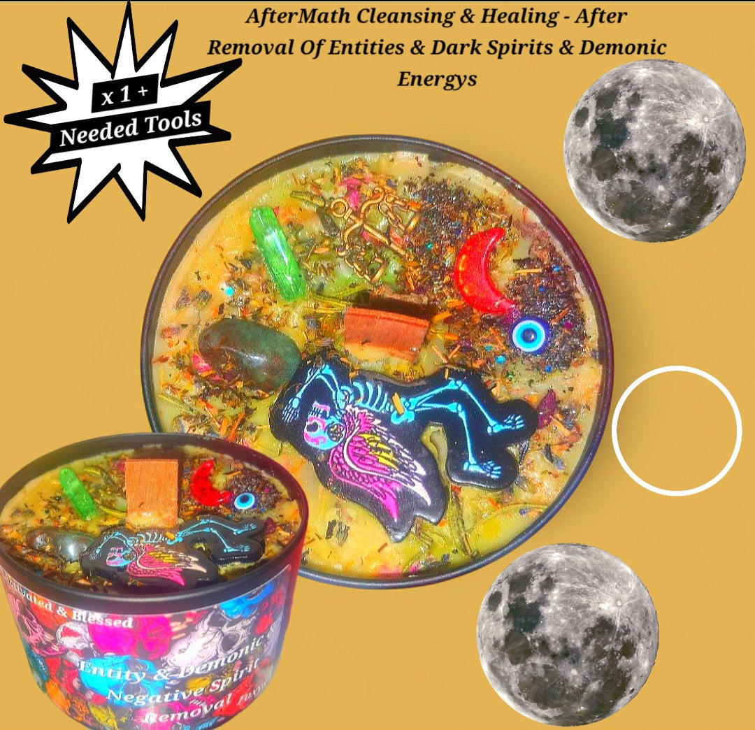 Aftermath Cleansing & Healing - After Removal Of Entity & Dark Spirits & Demonic Energies - Powerful Ritual Candle