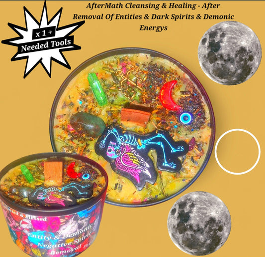 Aftermath Cleansing & Healing - After Removal Of Entity & Dark Spirits & Demonic Energies - Powerful Ritual Candle