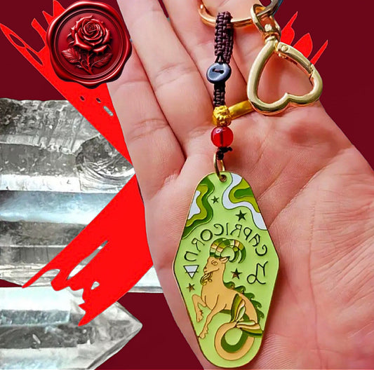 Capricorn Protection & Transmuting Keychain - Home, Vechile, Kids, Travels - Ritual Activated & Blessed