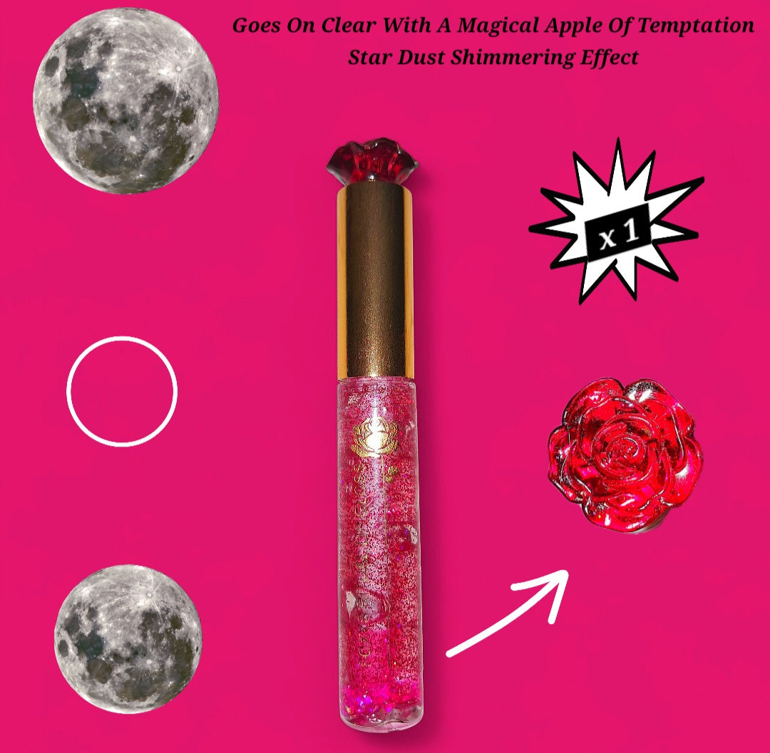 Apple Of Temptation - Galaxtic Star Dust - Clear Ritual Activated & Blessed - Instant Manifestation & Cleansing Energy Lip Gloss