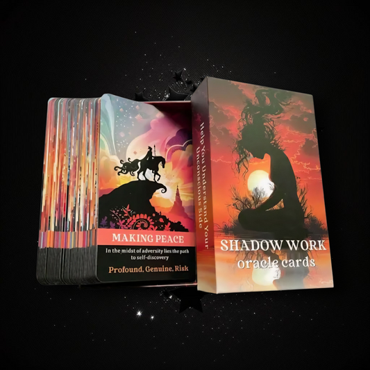 Shadow Work Oracle Deck & Ritual Reading Elixir & Activated Crystal