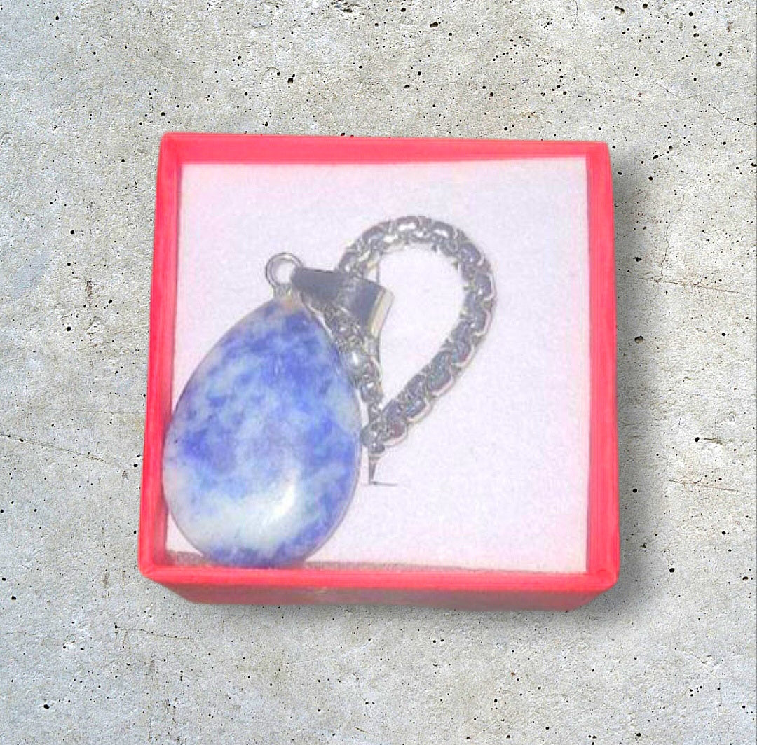 Lapis Lazuli Sterling Sliver Snake Chain Ritual Necklace & Pendulum Attachment Added