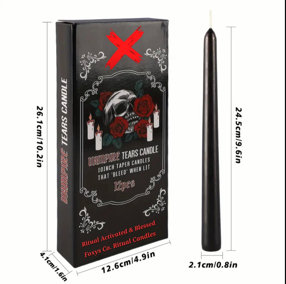 Blood Of A Angel To Bind / Protect Love & Karmic Repellent Of Demons & Vampires & Siphoning / Road Blocks / Bad Luck - Ritual Activated & Blessed Blood Candles - Set Of 12