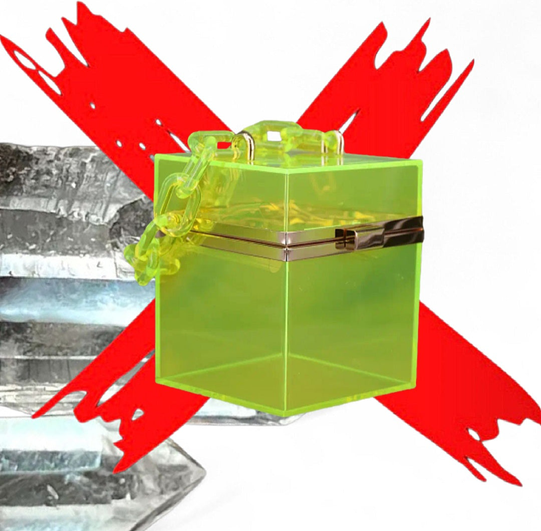 Untouchable Energy Shifter - Manifesting / Protection / Energy Cleanser - Lime Green & Gold Ritual Activated & Blessed Purse / Anything Bag / Box