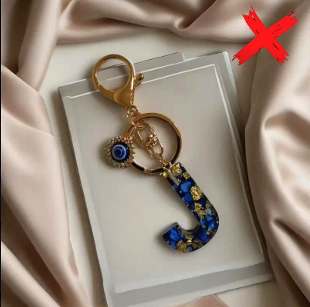 Evil Eye Energy Shielder - J - Ritual Activated & Blessed - Protection & Transmuting Keychain - Home, Vechile, Kids, Travels