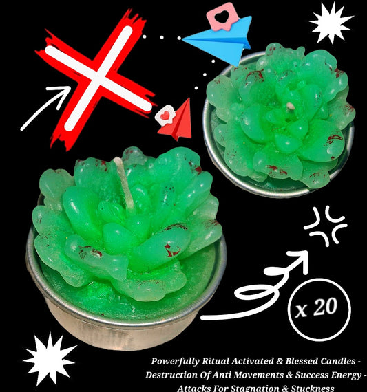Destruction Of Anti Movements To Success Attacks - Energy Amplifier - Powerfully Enhanced Ritual 20 Tealight Candles