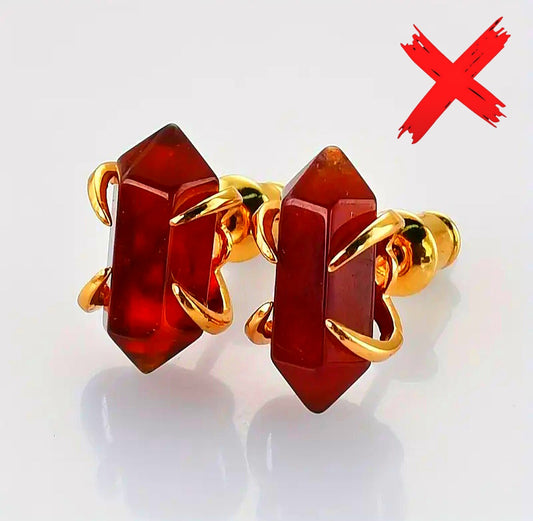 Red Agate Crystal Energy Cloaking & Protection - Ritual Activated & Blessed Earrings