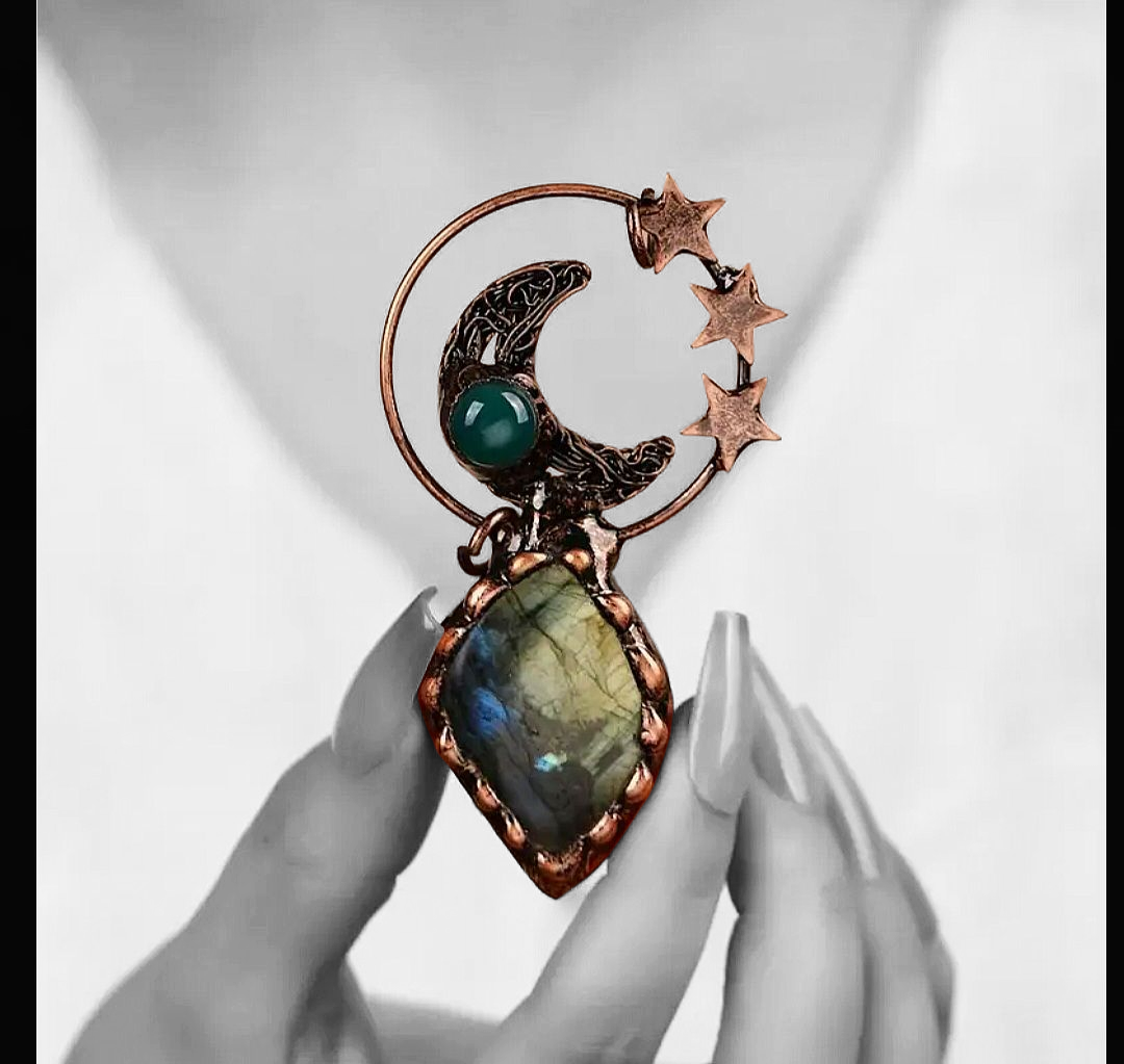 Stars Align For Me / Blockage Destroyer - Labradorite - Green Aventurine - Powerful Ritual Activated & Blessed Necklace