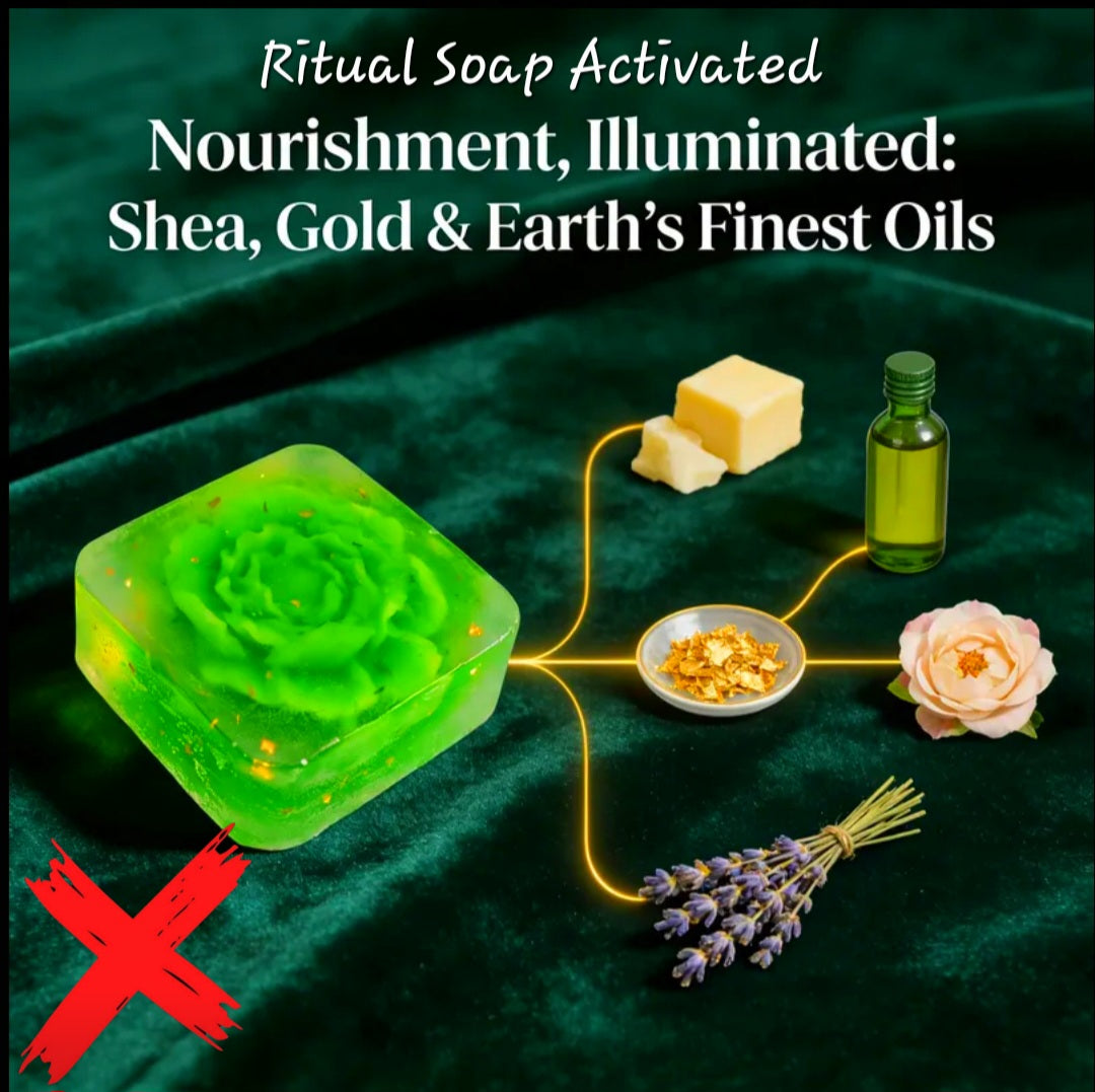 Golden Aftermath Of Warfare - Removal Of Blockages- Taking Back Power & Control - Lucky Shifting & Protecting Harmony / Blessings - Ritual Activated & Blessed Purple Golden Rose Soap
