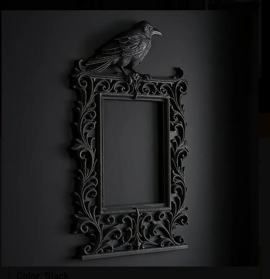 Glamour Magic Protection Mirror Holder / The Raven Frame Ritual Activated & Blessed
