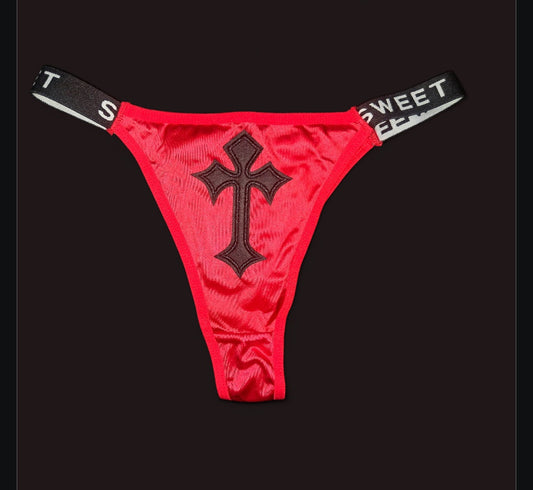 The Sweet Magical Flower - Red / White / Black Ritual Activated Thong