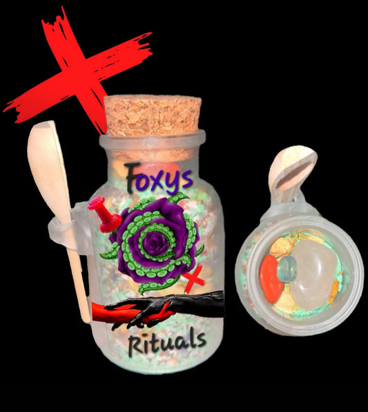 Expell & Detox Destroying Jealous Hands Apon You & Yours - Energetic Manipulation Chaos / Struggles - Magical Blue w/Herbal Flowers All Natural Sweet Blueberry Dream Scented - Powerful Ritual Bath Salts Crystal Infused