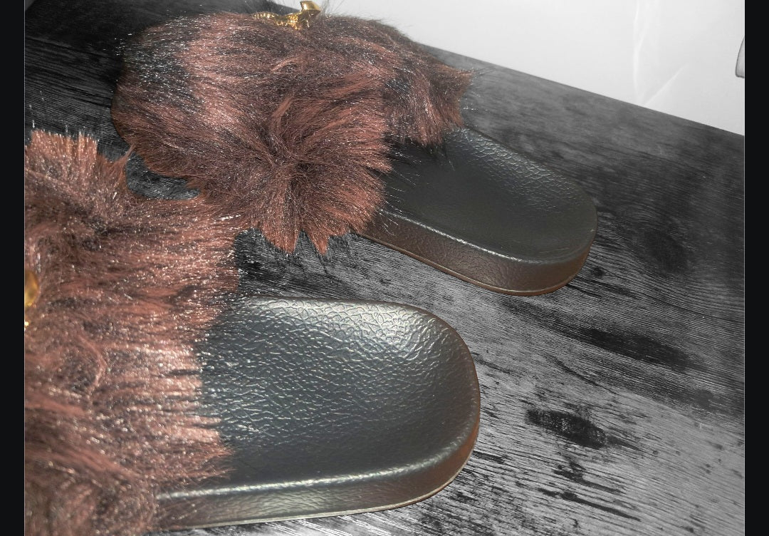 Every Step Counts - Mocha Bear Brown/Black Ritual Manifesting & Protection Activated & Blessed Slides