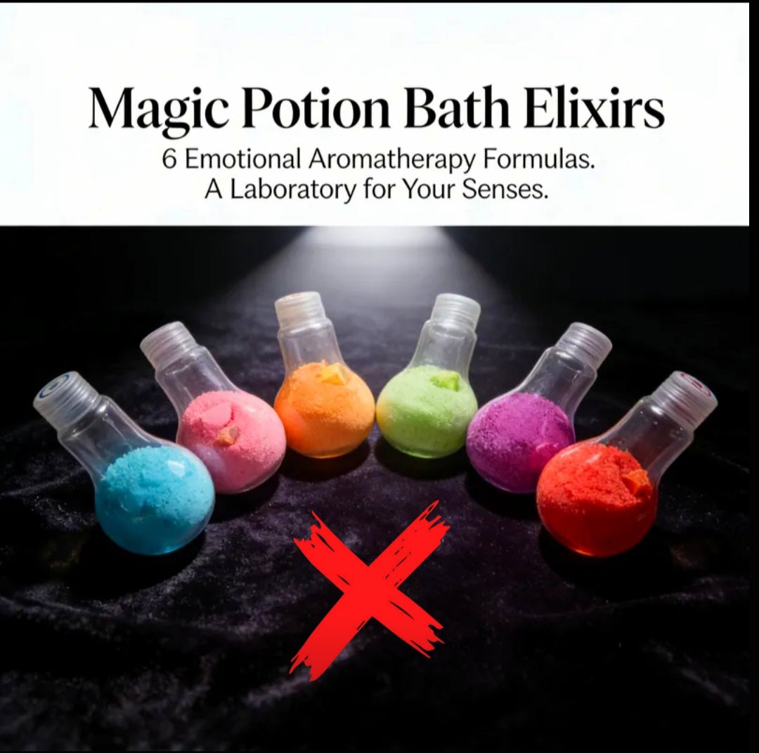 Ritual Magick Potions - Cleansing & Protection / Healing - Bubble Bath / Bombs From Spiritual Warfare - W/ Gifted Crystal
