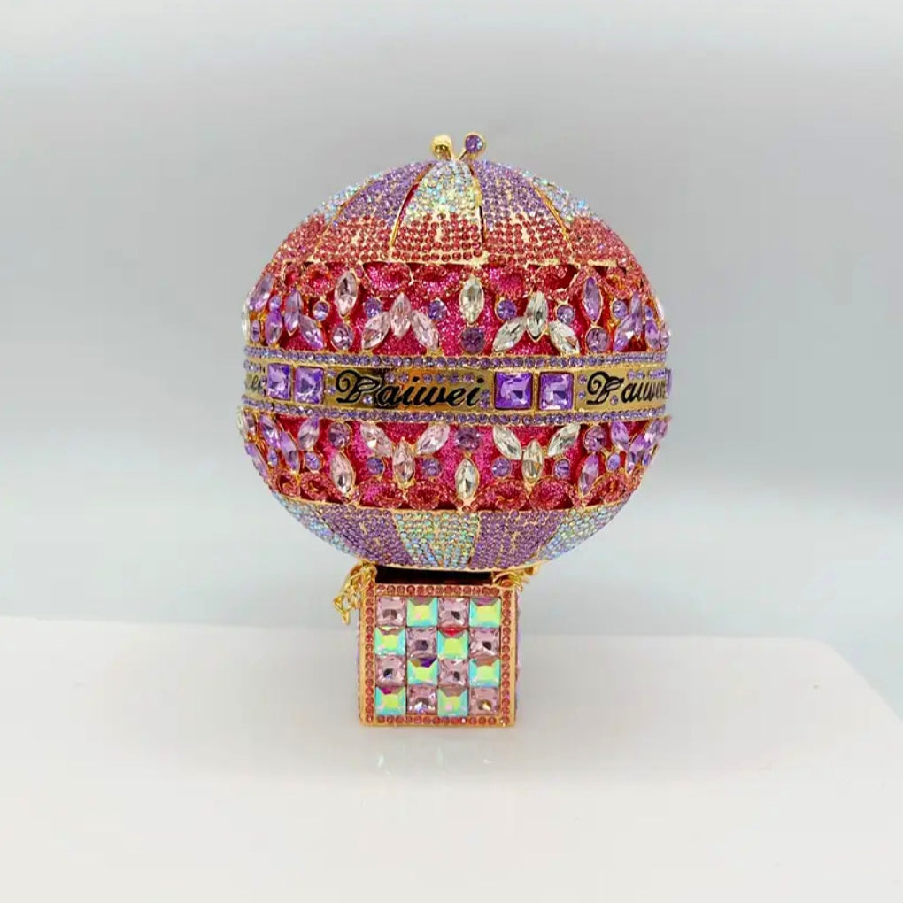 The Sky Isnt The Limit - Magnetic Abundance & Luck Transmuter - Pink / Light Purple / White Ritual Activated & Blessed Hot Air Ballon Purse