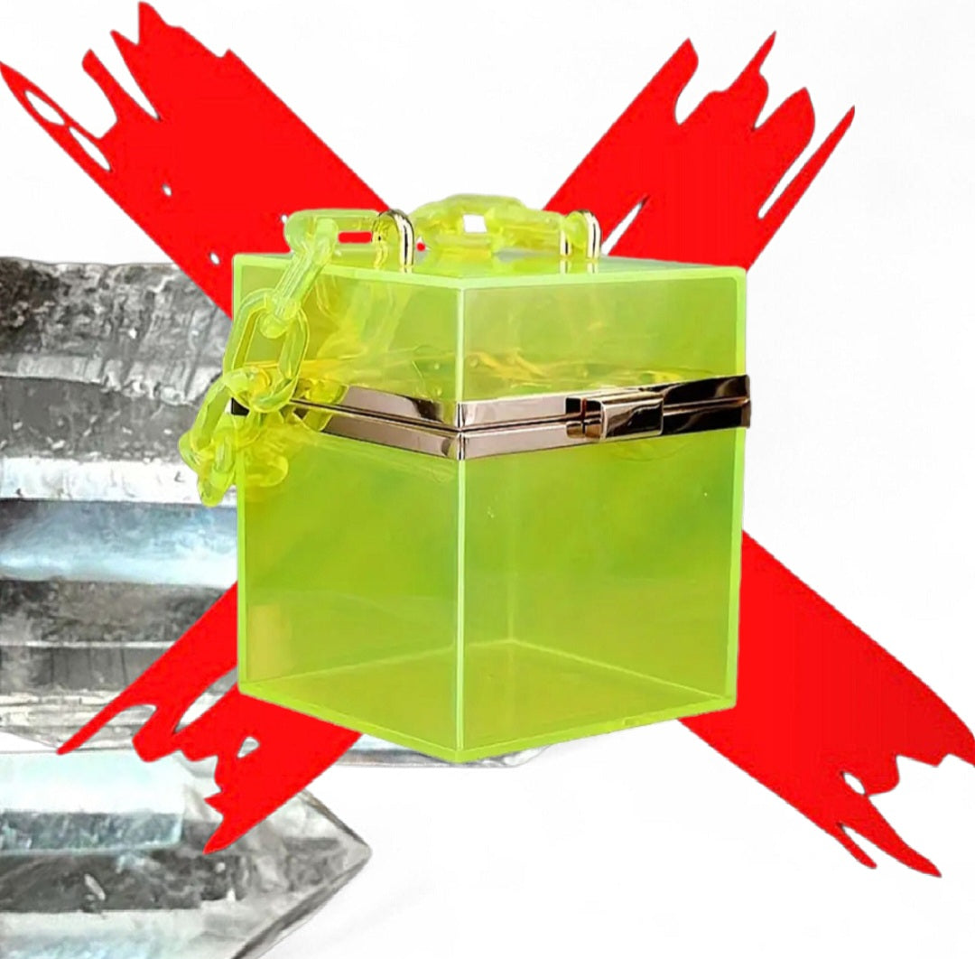 Untouchable Energy Shifter - Manifesting / Protection / Energy Cleanser - Lime Green & Gold Ritual Activated & Blessed Purse / Anything Bag / Box