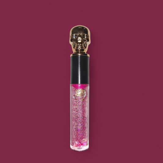 Pink Flame Ritual Golden Skull Color Changing Lip Stain & Gloss